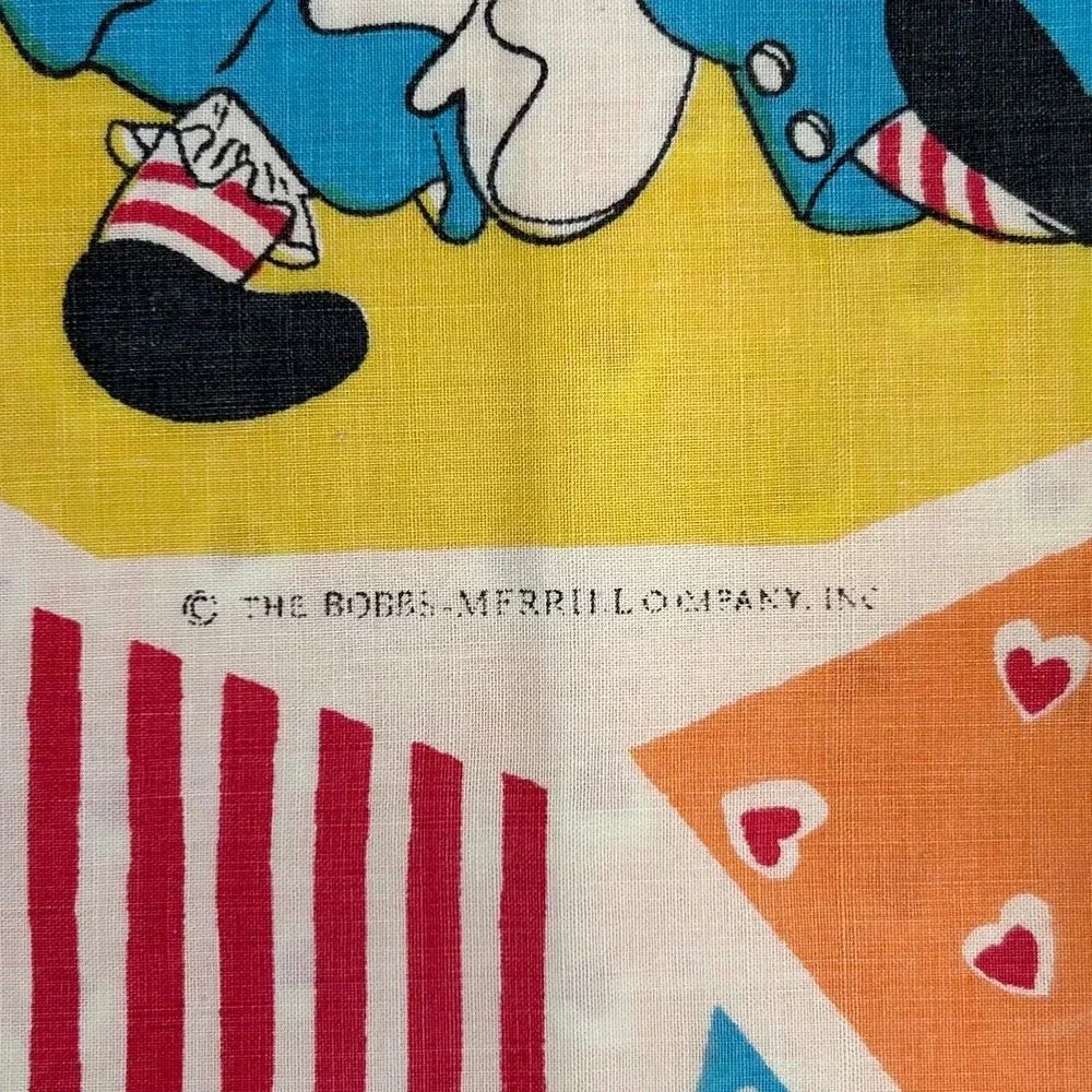 Vintage Raggedy Ann and Andy Pillowcase Bobbs-Merrill Patchwork Print MultiColor